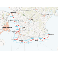 Sydkustleden Cykelatlas Calazo